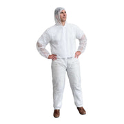 Cordova Safety Products Polypropylene Coverall, White, 25/Case - M