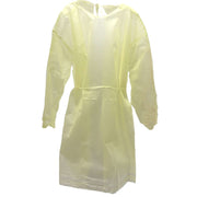 Cordova Safety Products PPGOWN100 Polypropylene Isolation Gown, One Size Fits Most, Yellow, 50/Case - Default Title