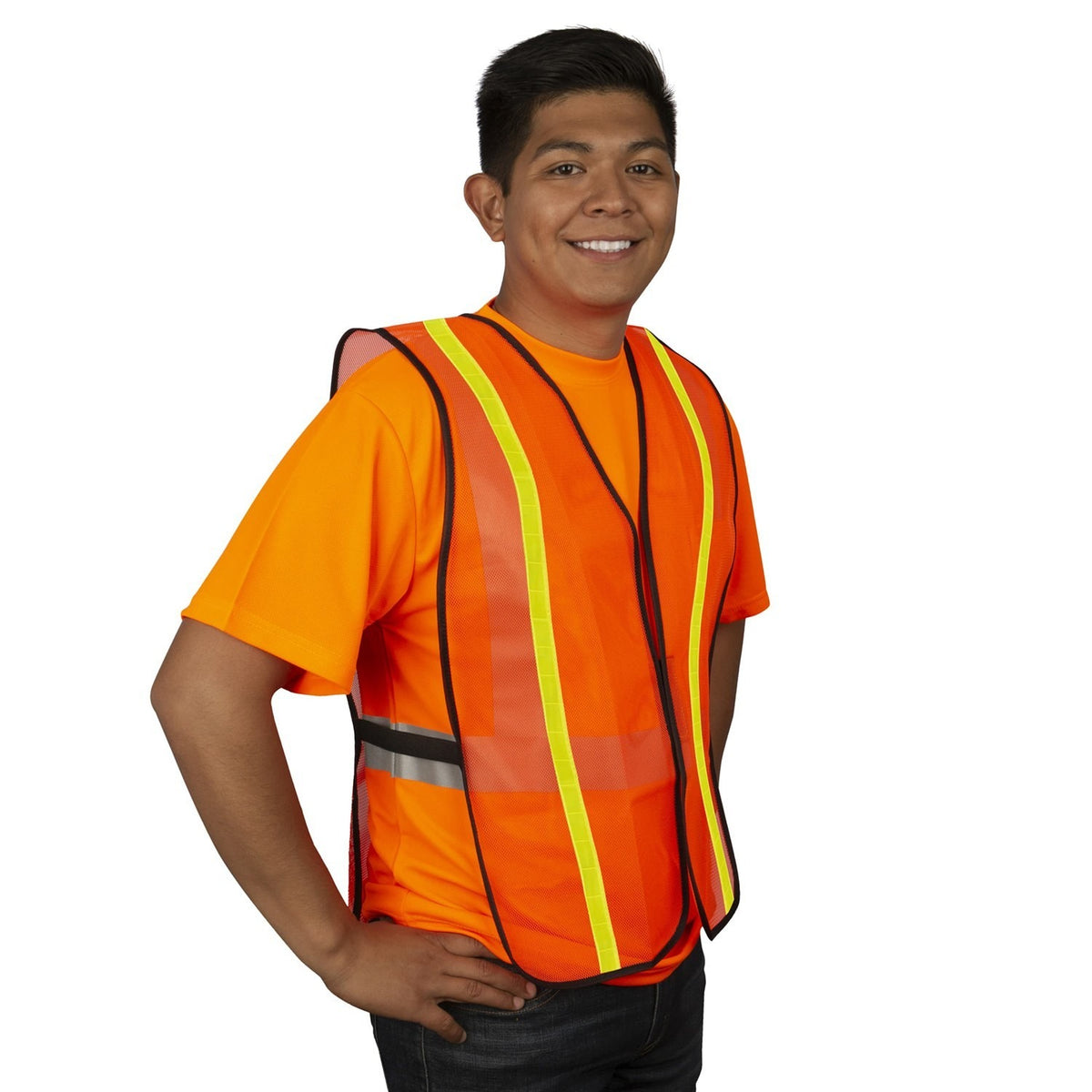 Cordova Safety Products Reflective Safety Vest, One Size Fits Most - Orange