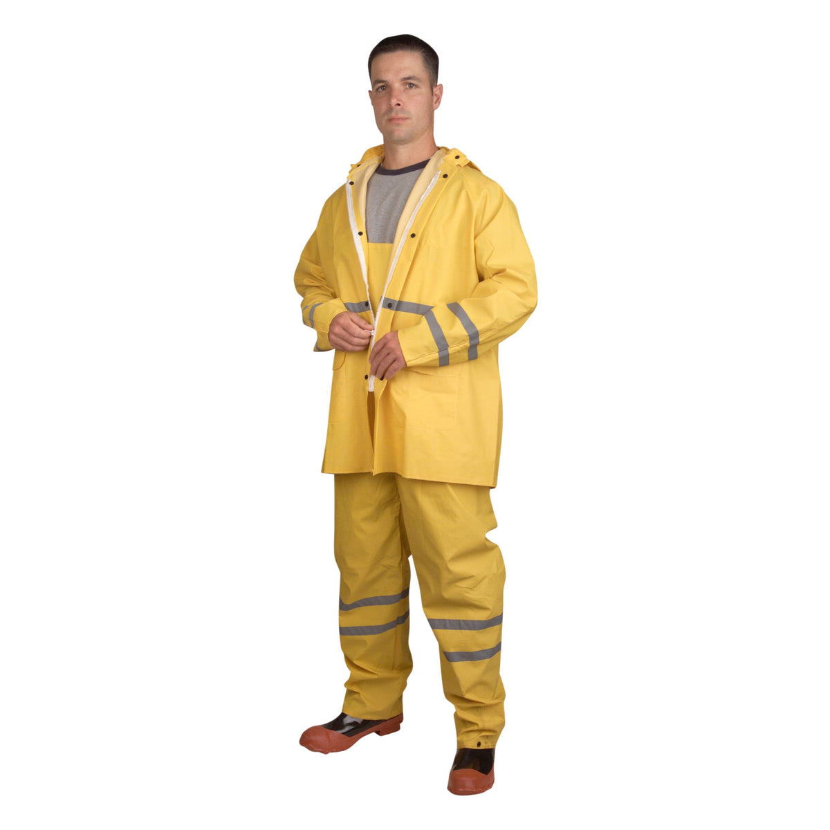 Cordova Safety Products PVC / Polyester Rainsuit, Yellow - S