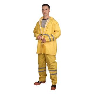 Cordova Safety Products PVC / Polyester Rainsuit, Yellow - S