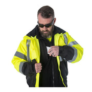 Cordova Safety Products J301 Polyester Bomber Jacket, Green - M