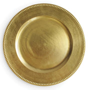 The Jay Companies Charge It by Jay Plastic Gold Charger Plate, 13" Diameter, 12/Pack - Gold