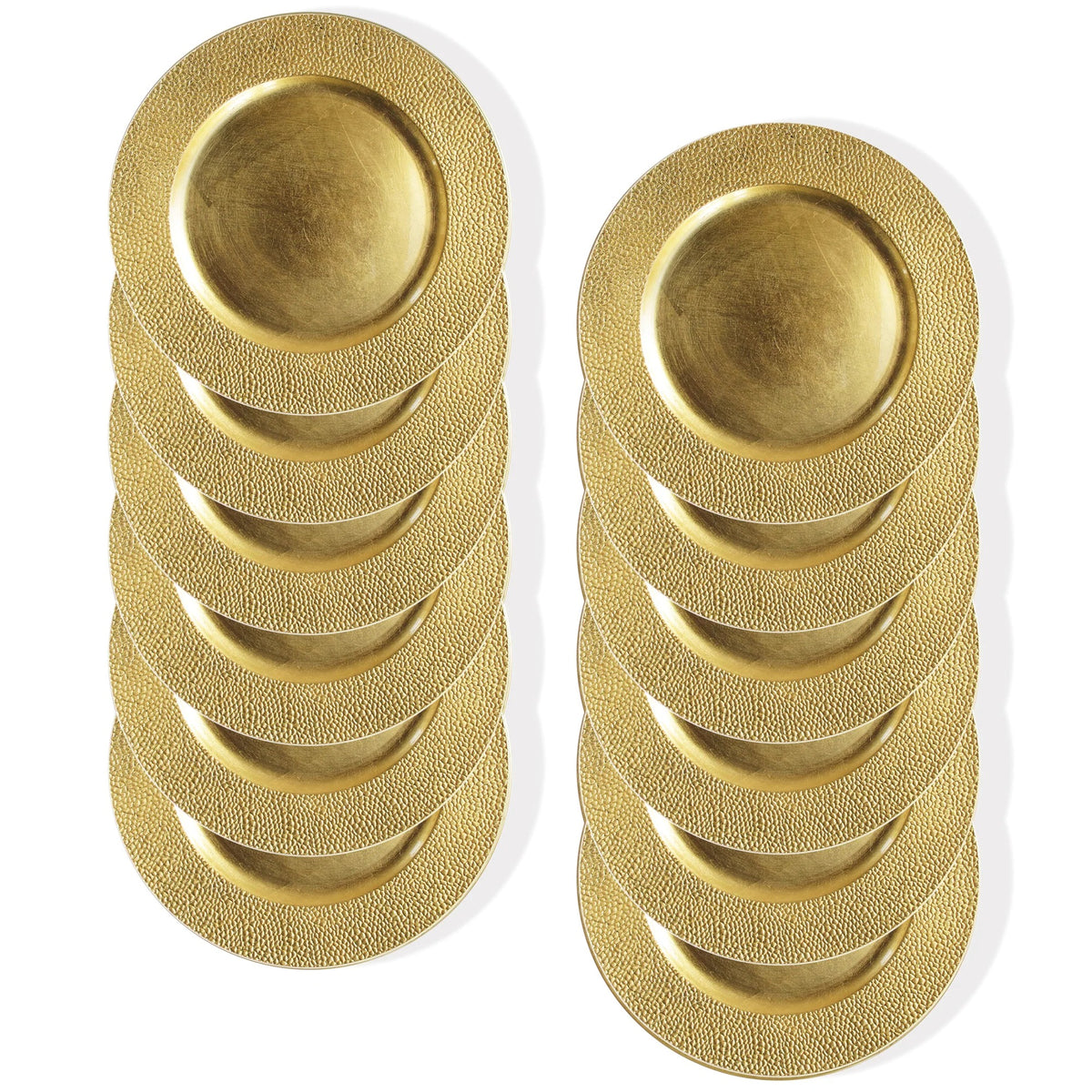 The Jay Companies Charge It by Jay Plastic Gold Charger Plate, 13" Diameter, 12/Pack - photo 2