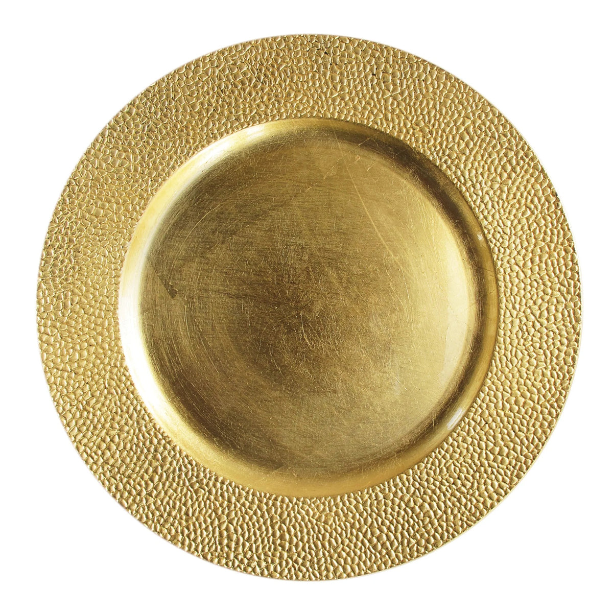 The Jay Companies Charge It by Jay Plastic Gold Charger Plate, 13" Diameter, 12/Pack - Gold