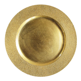 The Jay Companies Charge It by Jay Plastic Gold Charger Plate, 13" Diameter, 12/Pack - Gold