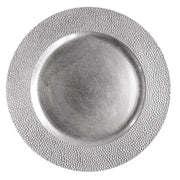 The Jay Companies Charge It by Jay Plastic Gold Charger Plate, 13" Diameter, 12/Pack - Silver