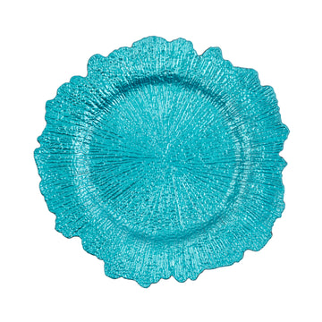 American Atelier 1270864-4 Plate Jay Companies, 13" Diameter, Turquoise, 12/Pack - Default Title