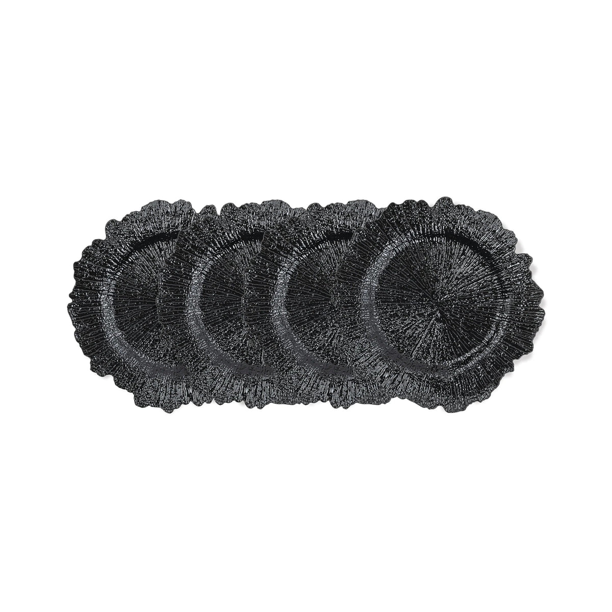 American Atelier 1270866-4 Plate Jay Companies, 13" Diameter, Black, 12/Pack - Default Title