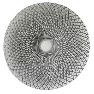 The Jay Companies Charge It by Jay Glass Gold Charger Plate, 12 3/4" Diameter, 12/Pack - Silver