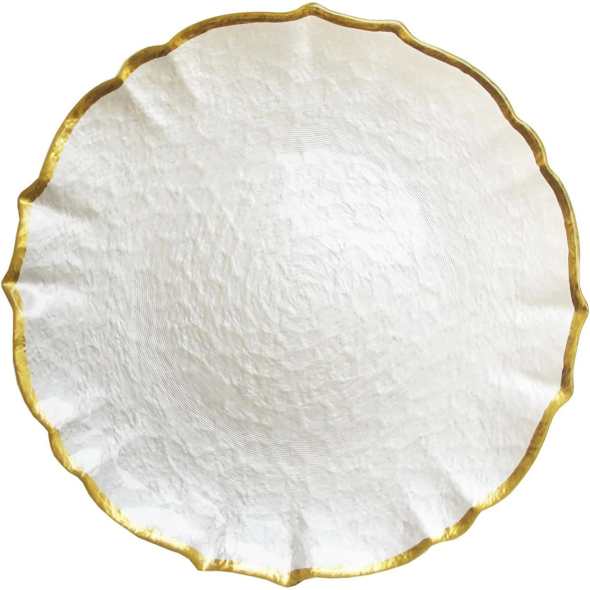 The Jay Companies Charge It by Jay Glass Ice Queen, 13" Diameter, 12/Pack - Gold White