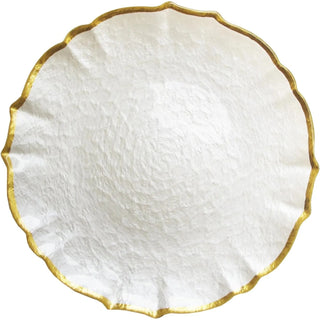 The Jay Companies Charge It by Jay Glass Ice Queen, 13" Diameter, 12/Pack - Gold White