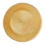 The Jay Companies 1470456 Charge It by Jay Glass Charger Plate, 13" Diameter, Gold, 12/Pack - Default Title