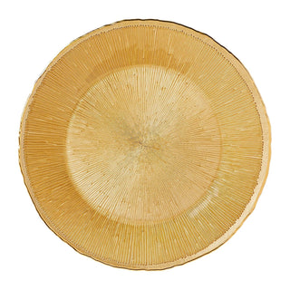 The Jay Companies 1470456 Charge It by Jay Glass Charger Plate, 13" Diameter, Gold, 12/Pack - Default Title