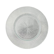 The Jay Companies Charge It by Jay Glass Gold Charger Plate, 13" Diameter, 12/Pack - Silver