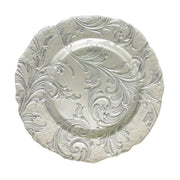 The Jay Companies 1900050 Charge It by Jay Glass Silver Charger Plate, 13" Diameter, 12/Pack - Default Title