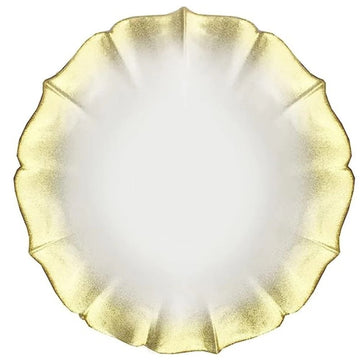 The Jay Companies Charge It by Jay Glass Gold Charger Plate, 13" Diameter, 12/Pack - Gold
