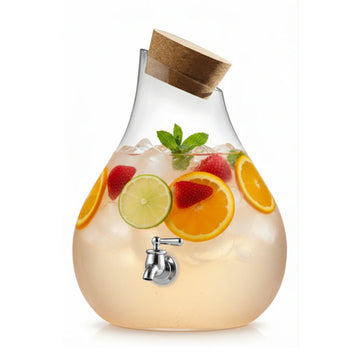 American Atelier 210200-RB Glass Beverage Dispenser, 2.5 gal., Clear - Default Title