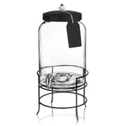 Stylesetter 210235-RB Franklin Glass Beverage Dispenser, 3 gal., Black - photo 2