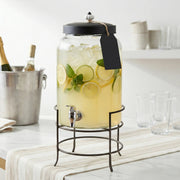 Stylesetter 210235-RB Franklin Glass Beverage Dispenser, 3 gal., Black - photo 3