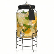 Stylesetter 210235-RB Franklin Glass Beverage Dispenser, 3 gal., Black - Default Title