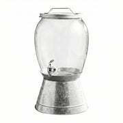 Stylesetter 210601-RB Jaxon Glass Beverage Dispenser, 2 gal., Silver - photo 2
