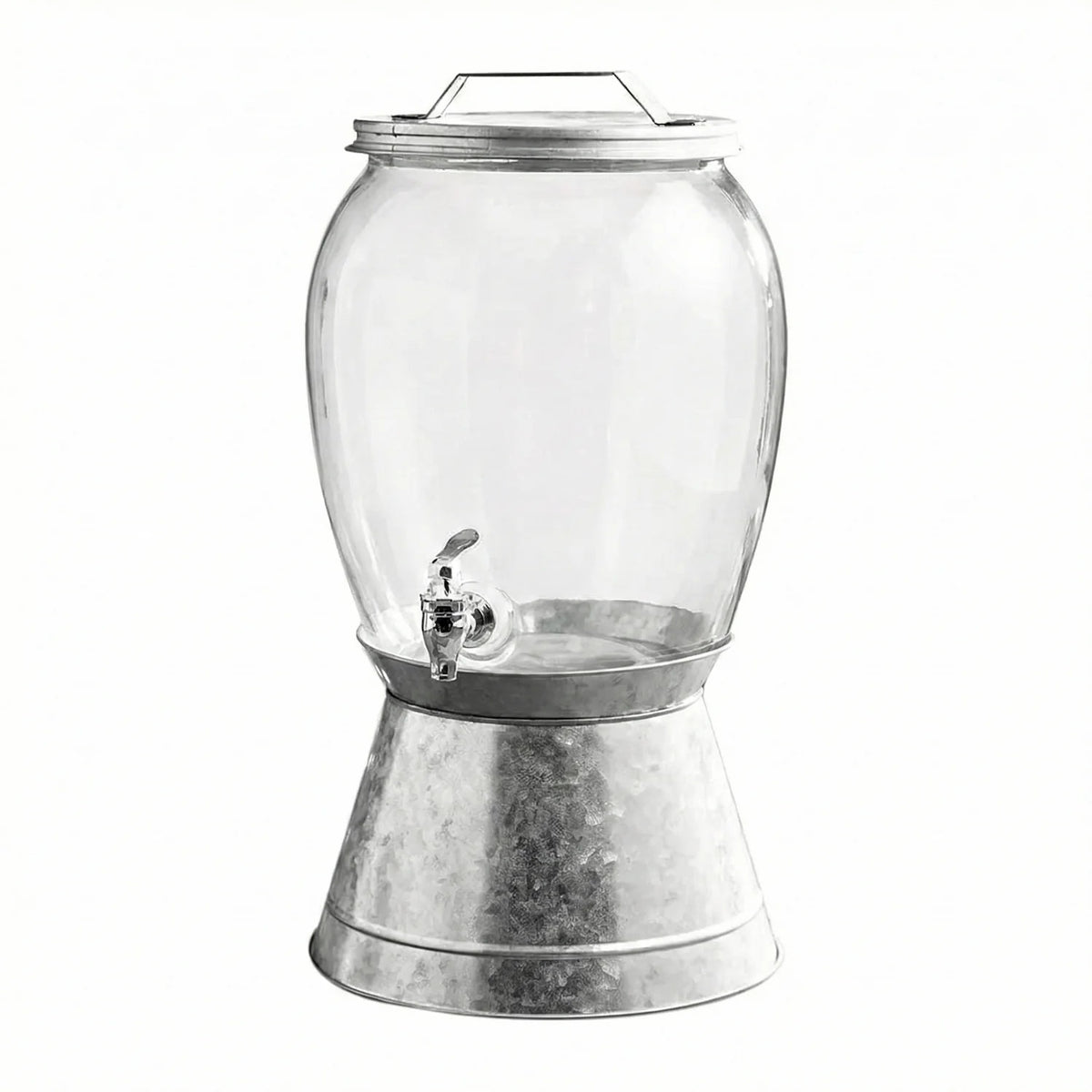 Stylesetter 210601-RB Jaxon Glass Beverage Dispenser, 2 gal., Silver - photo 2