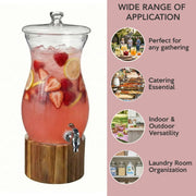 American Atelier Madera Glass Beverage Dispenser, Brown - photo 4