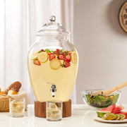 American Atelier Madera Glass Beverage Dispenser, Brown - photo 6
