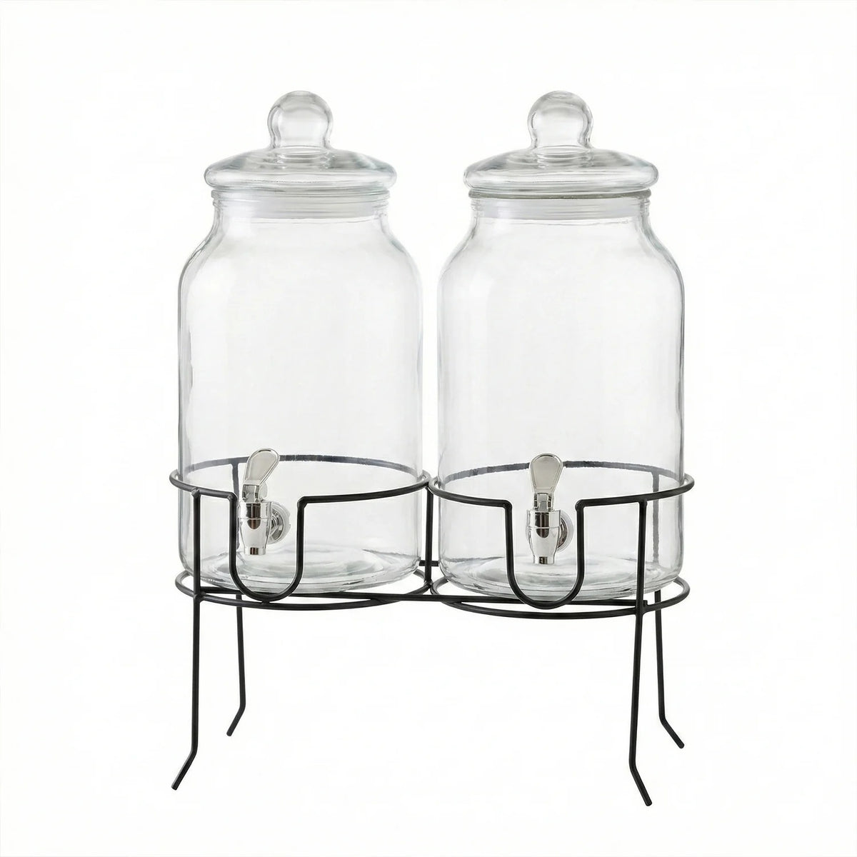 Stylesetter 410417-RB Rustic Home Glass Beverage Dispenser, 2 gal., Black - photo 2