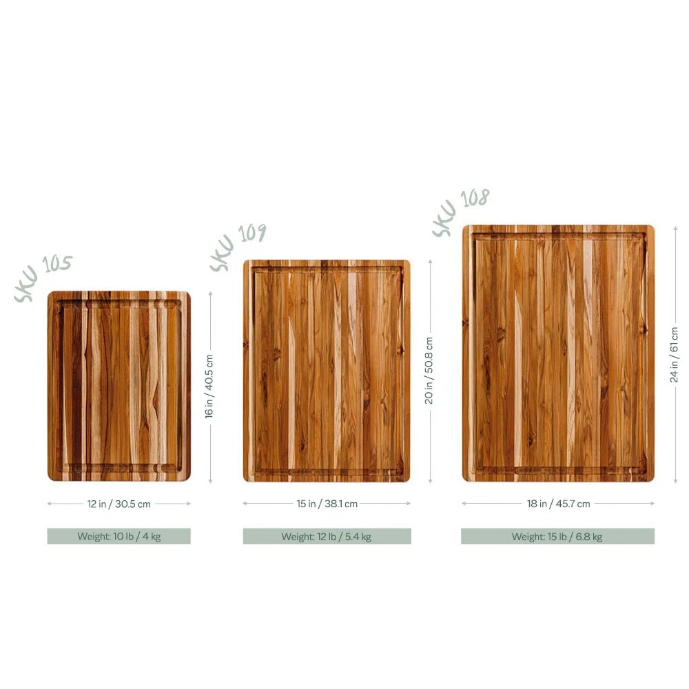 Teakhaus Traditional Teakwood Cutting Board, Brown - photo 8