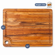Teakhaus 110 Traditional Teakwood Cutting Board, 12" x 16", Brown - photo 2