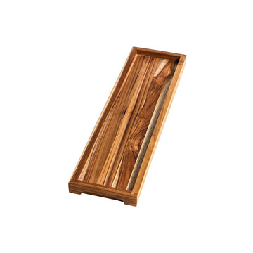 Teakhaus Timeless Teakwood Serving Tray, Brown - 18"