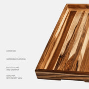 Teakhaus 1304 Timeless Teakwood Serving Tray Set, 12" x 20", Brown - photo 5
