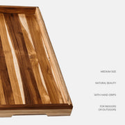 Teakhaus 1304 Timeless Teakwood Serving Tray Set, 12" x 20", Brown - photo 6