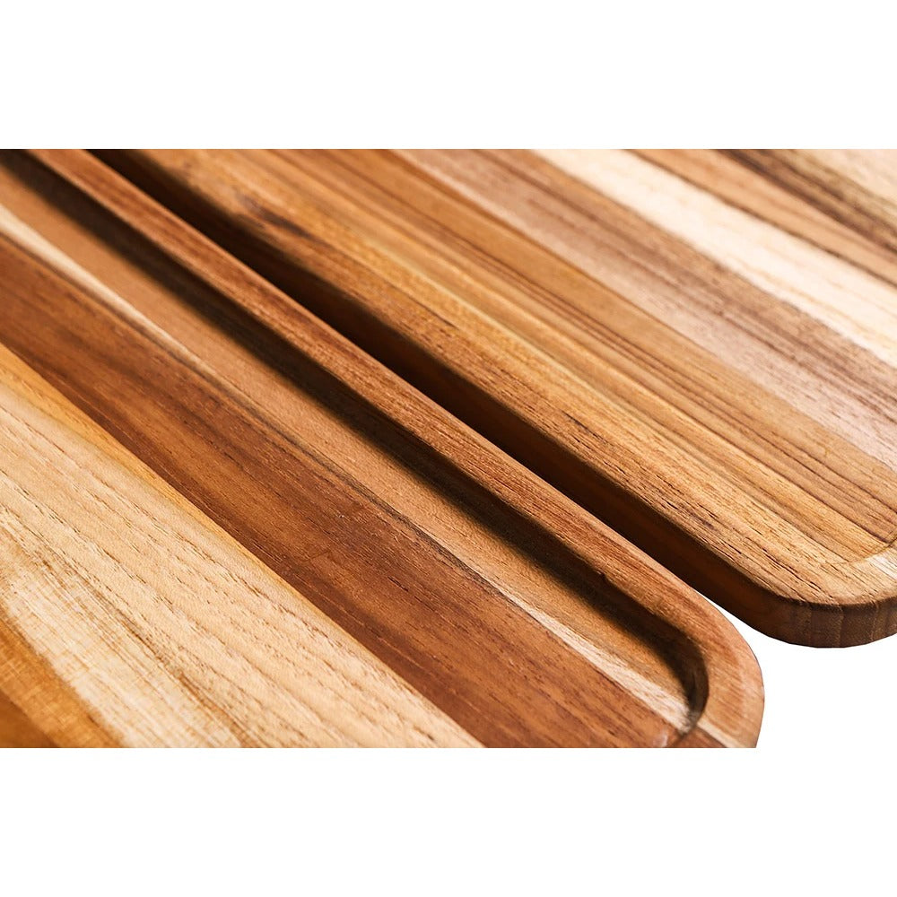 Teakhaus Essential Teakwood Serving Tray, 1/2" High, Brown - photo 2
