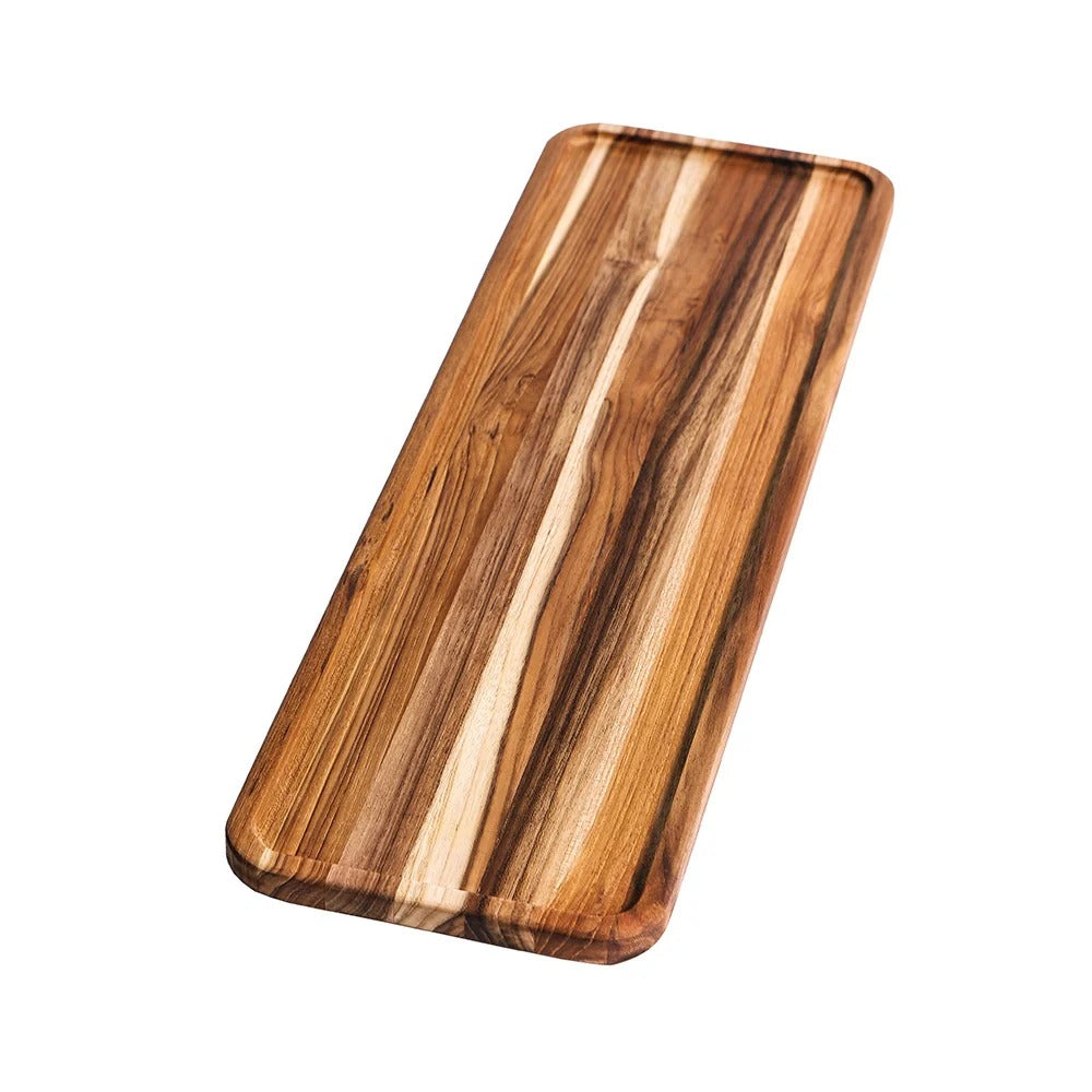 Teakhaus Essential Teakwood Serving Tray, 1/2" High, Brown - 20"