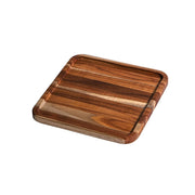 Teakhaus Essential Teakwood Serving Tray, 1/2" High, Brown - 8"