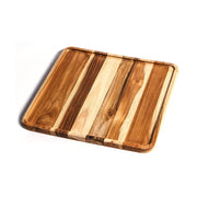 Teakhaus Essential Teakwood Serving Tray, 1/2" High, Brown - 12"