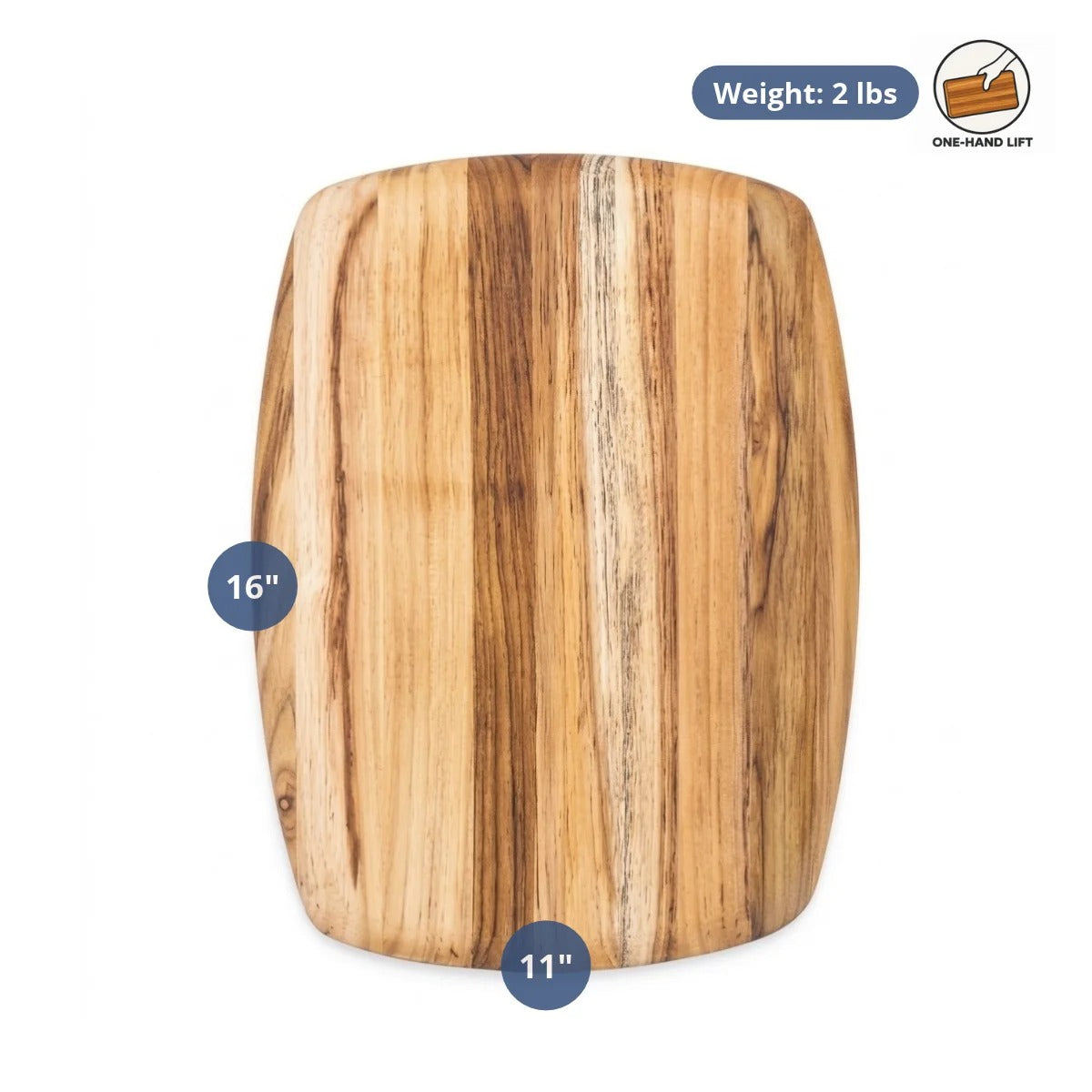 Teakhaus Elegant Teakwood Serving Board, 1/2" High, Brown - photo 2