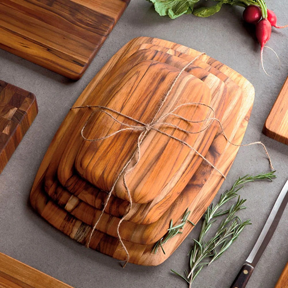 Teakhaus Elegant Teakwood Serving Board, 1/2" High, Brown - photo 3