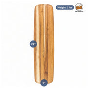 Teakhaus Elegant Teakwood Serving Board, 1/2" High, Brown - 5"