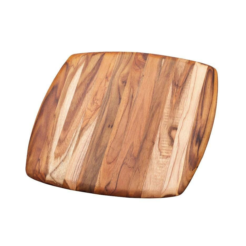 Teakhaus Elegant Teakwood Serving Board, 1/2" High, Brown - 12"