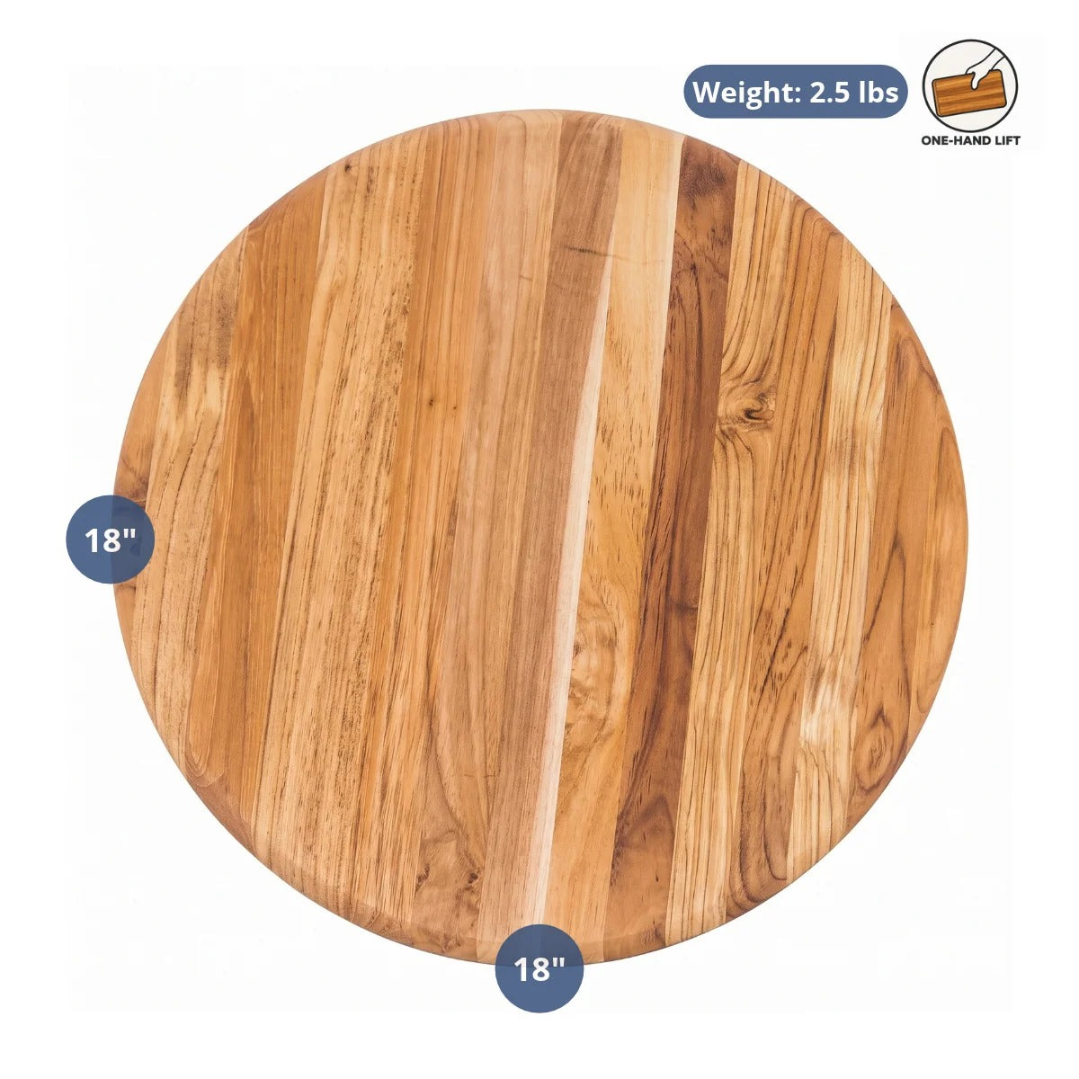 Teakhaus Elegant Teakwood Serving Board, 1/2" High, Brown - photo 2