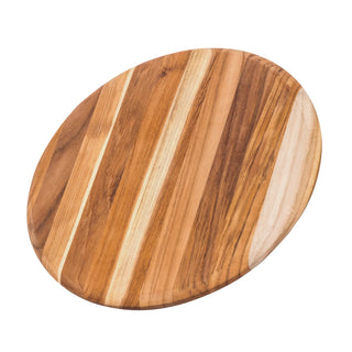Teakhaus Elegant Teakwood Serving Board, 1/2" High, Brown - 13"