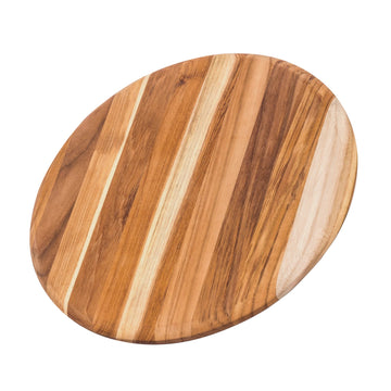 Teakhaus Elegant Teakwood Serving Board, 1/2" High, Brown - 13"