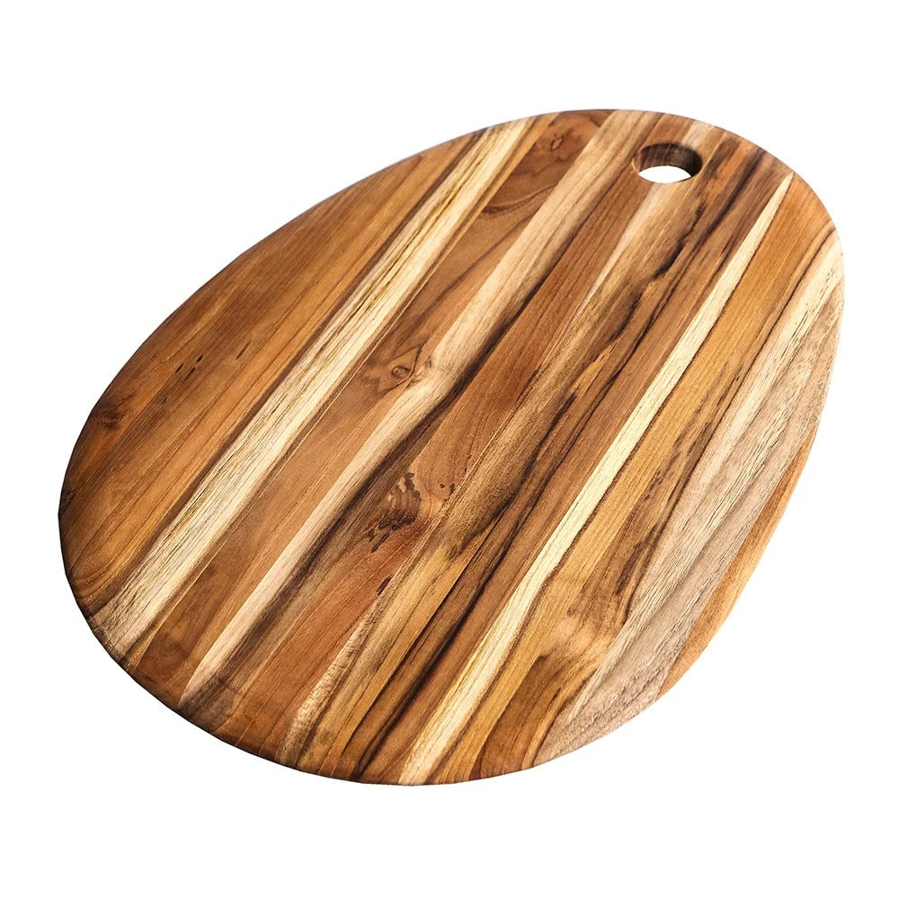 Teakhaus Elegant Teakwood Serving Board, 1/2" High, Brown - 18"