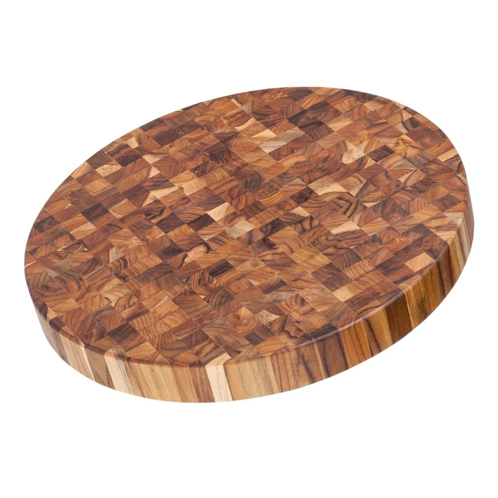 Teakhaus Butcher Block Teakwood Cutting Board, Brown - Round
