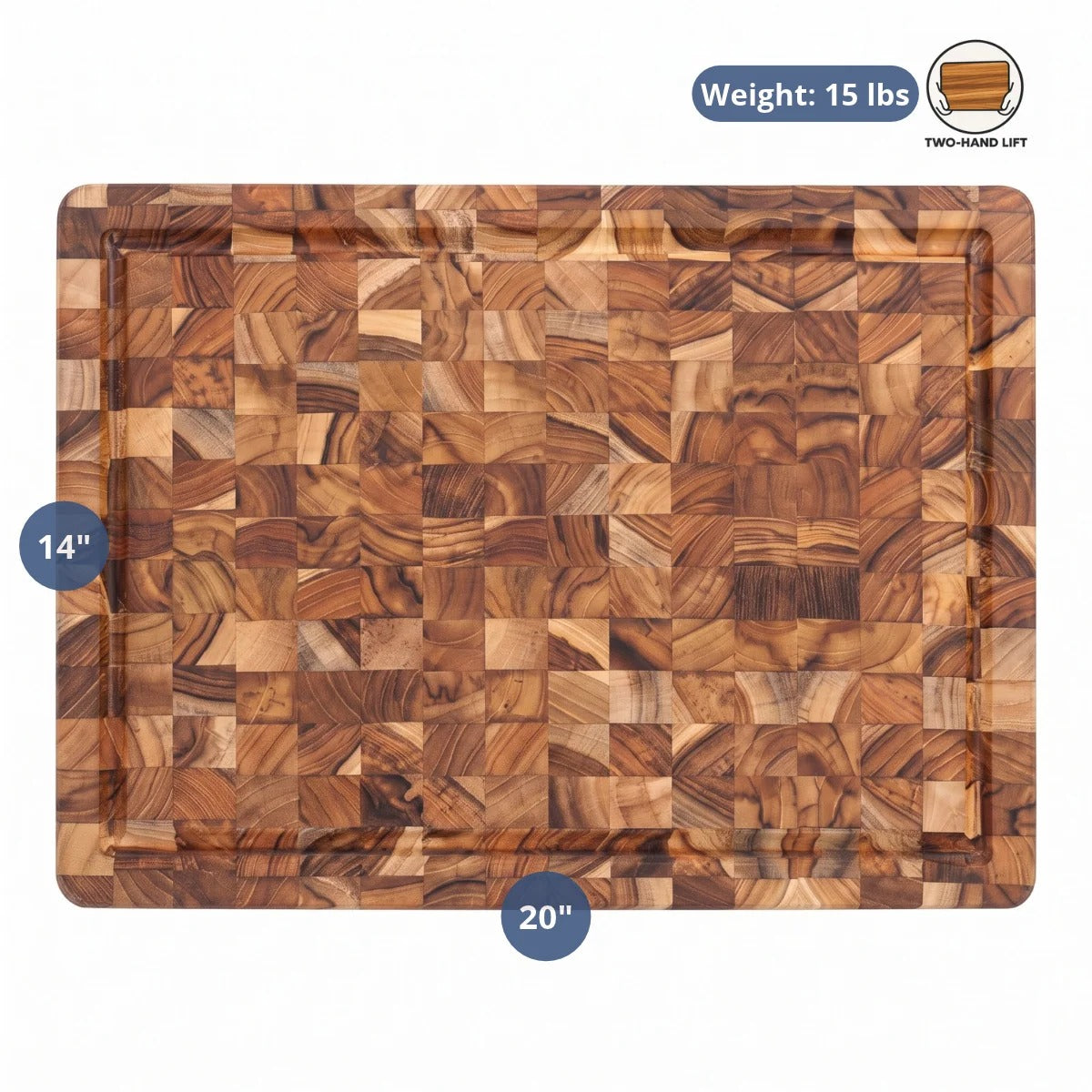 Teakhaus Butcher Block Teakwood Cutting Board, Brown - photo 7