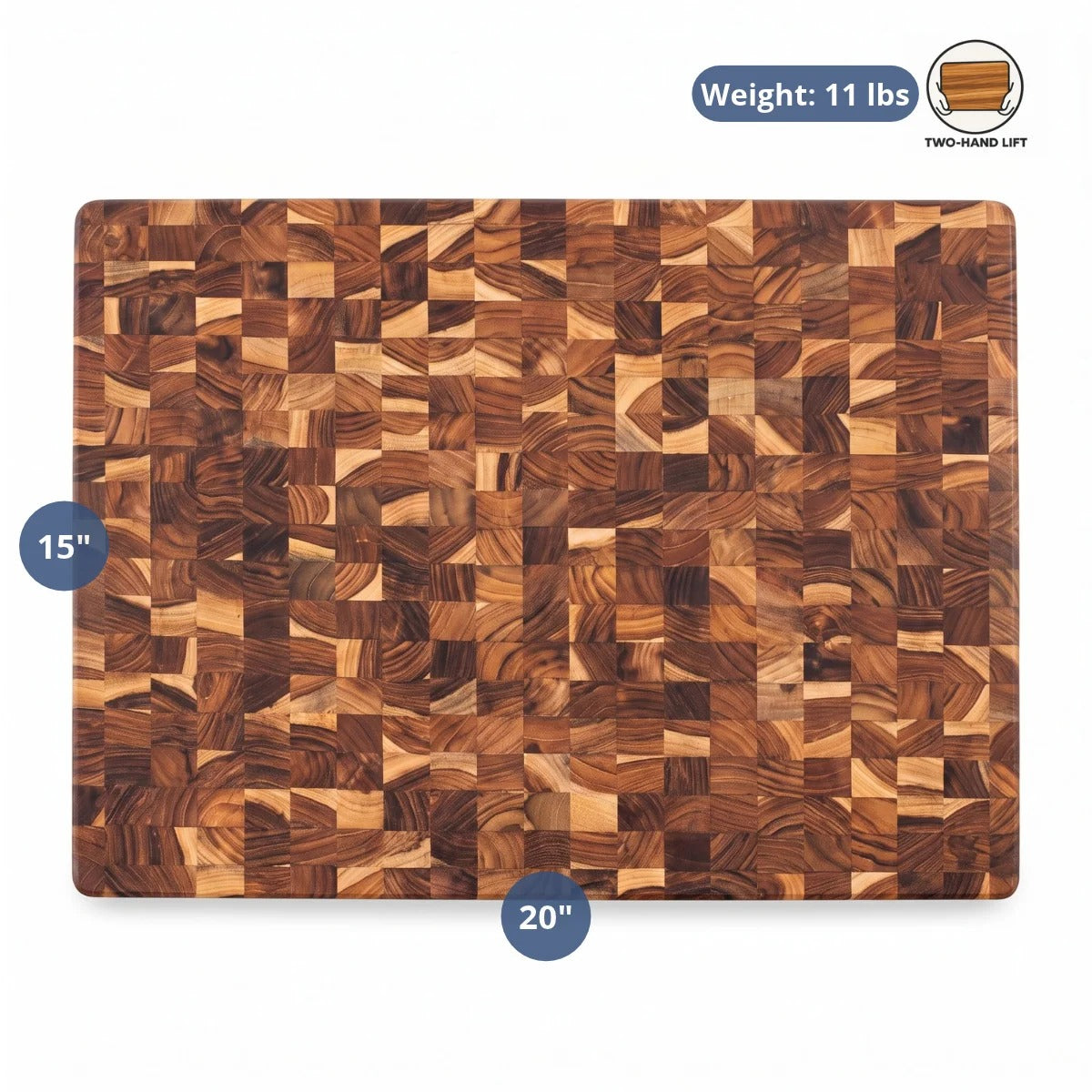 Teakhaus Butcher Block Teakwood Cutting Board, Brown - photo 2